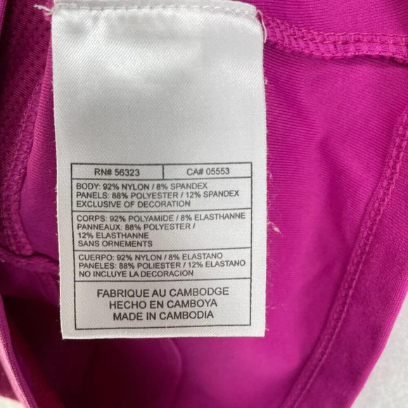 Nike Tank Top Womens Medium Pink Dri- Fit Cropped Logo Breathable Pullover - Picture 6 of 7